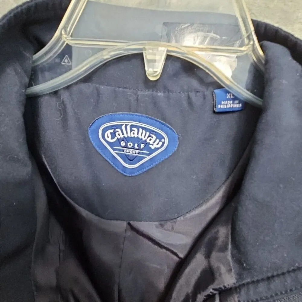 Callaway Men's XL  Golf Sport Outerwear Pullover Windbreaker Shirt Blue Beige - Picture 3 of 16